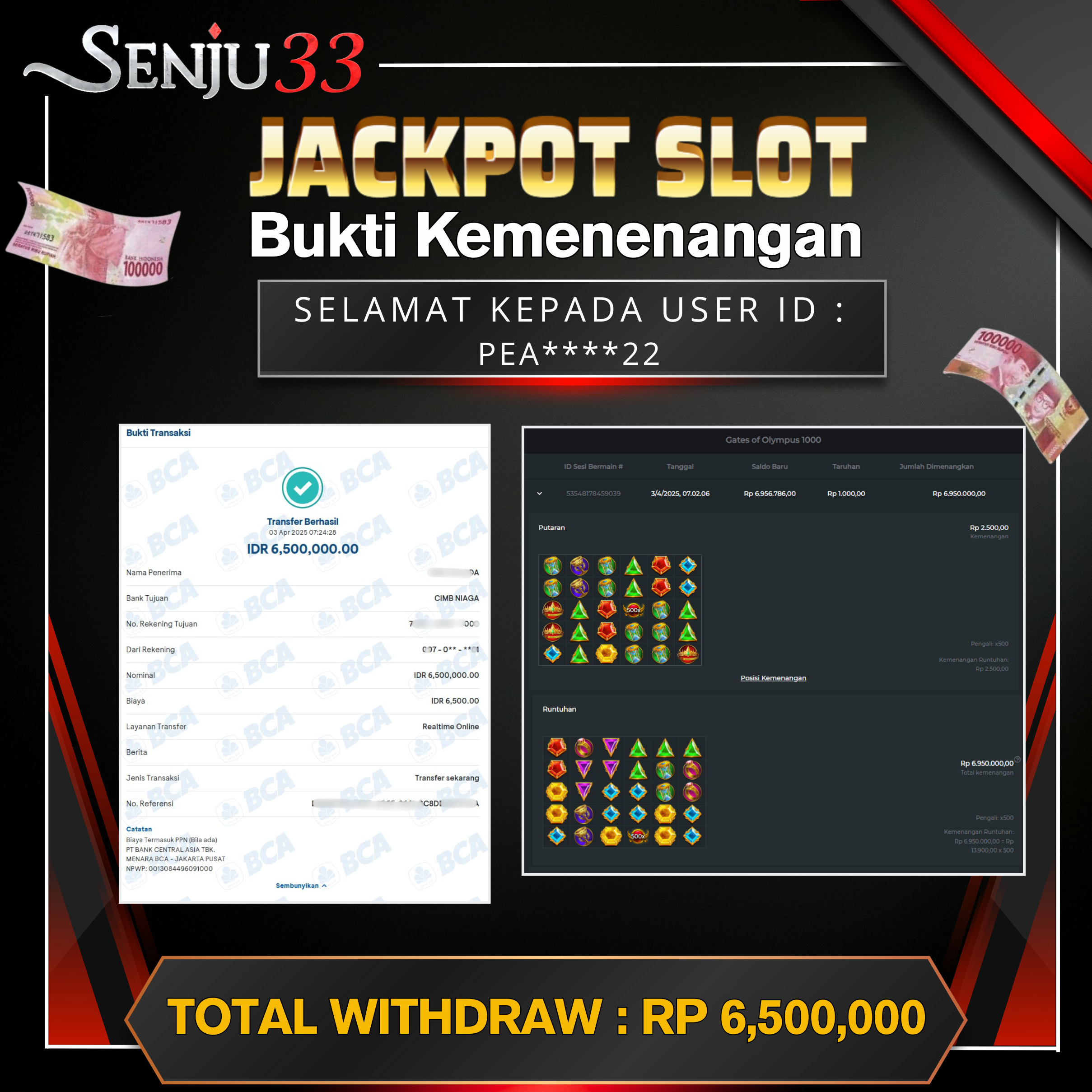 🎰 SENJU33 JACKPOT SLOT Rp. 3.365.236 LUNAS 🎉